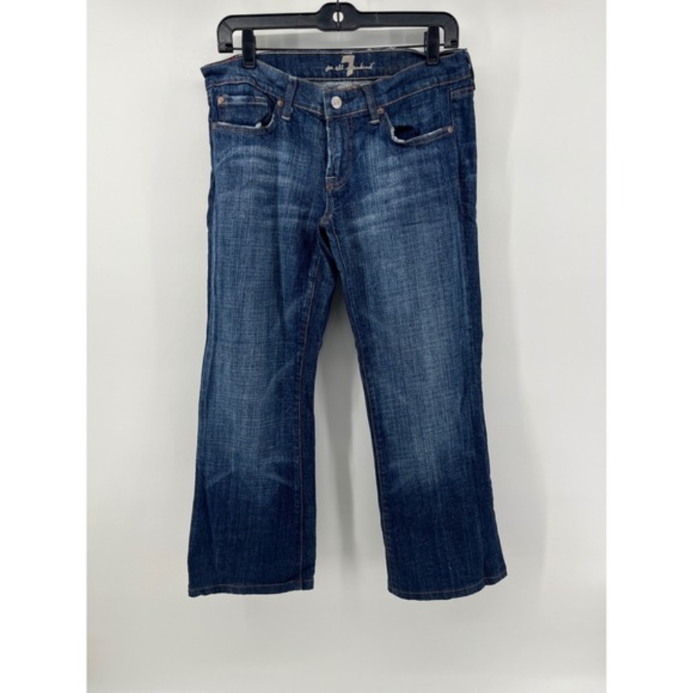 7 For All‎ Mankind Bootcut Jeans Dark Wash Squiggle Pocket U075055U-055U Size 34